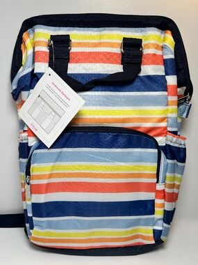 Thirty-One Adventures Backpack Vista Stripe NWT | Insulated Pocket Travel
